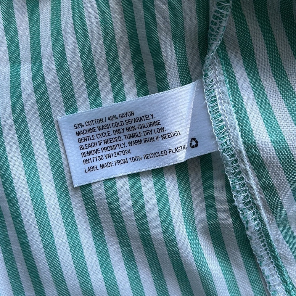 A New Day Striped green and white shirt size XS - Picture 8 of 8